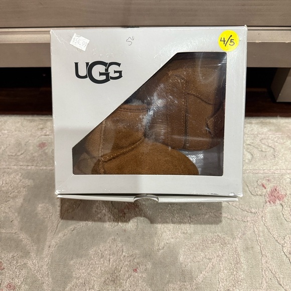 UGG Brown Baby Boots with Pink Bow - Picture 7 of 7